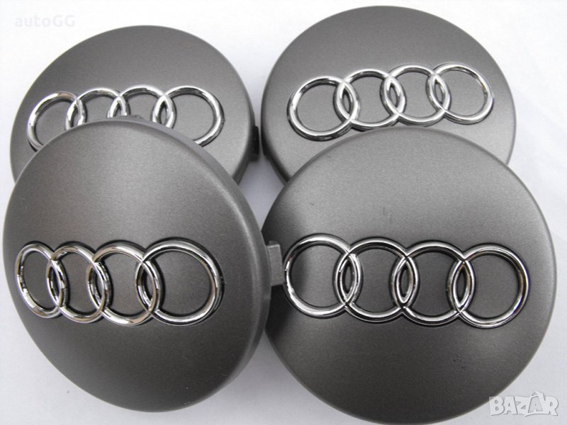 Капачки за джанти Ауди/Audi 60mm Сиви/Черни, снимка 1