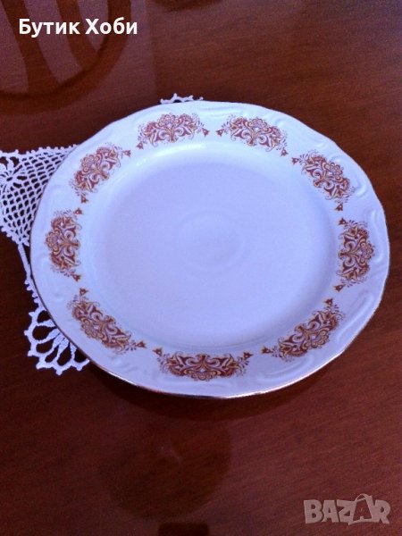 НОВА цена - 30лв! Бароково плато стар български порцелан, снимка 1