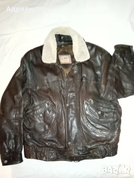 Мъжко кожено пилотско яке, снимка 1
