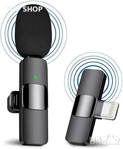 Нов петличен реверен безжичен мини микрофон за Android Type-C интервю влог, снимка 1