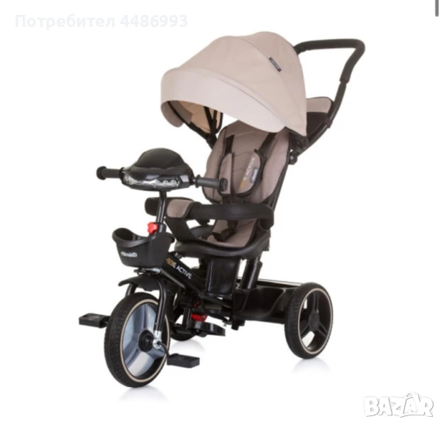 CHIPOLINO Триколка със сенник 360° BE ACTIVE МАКАДАМИЯ, снимка 1