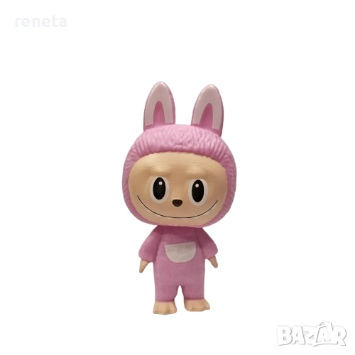Фигурка Лабубу, Пластмасова, Розово, 10 см, снимка 1