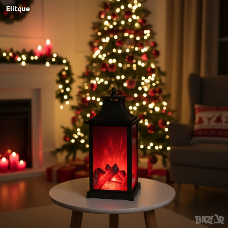 LED декоративен фенер с ефект на жив пламък, снимка 1