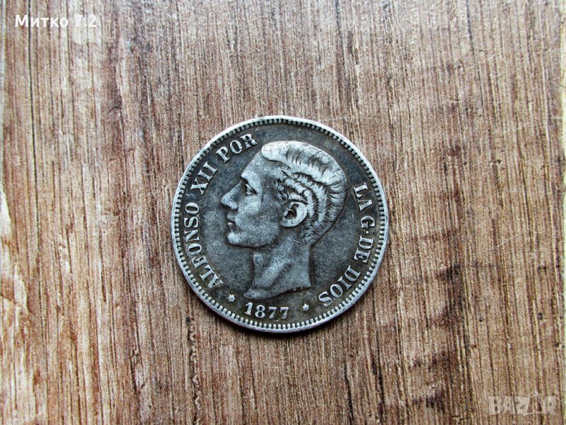 Монета 5 Песети  Alfonso XII , снимка 1