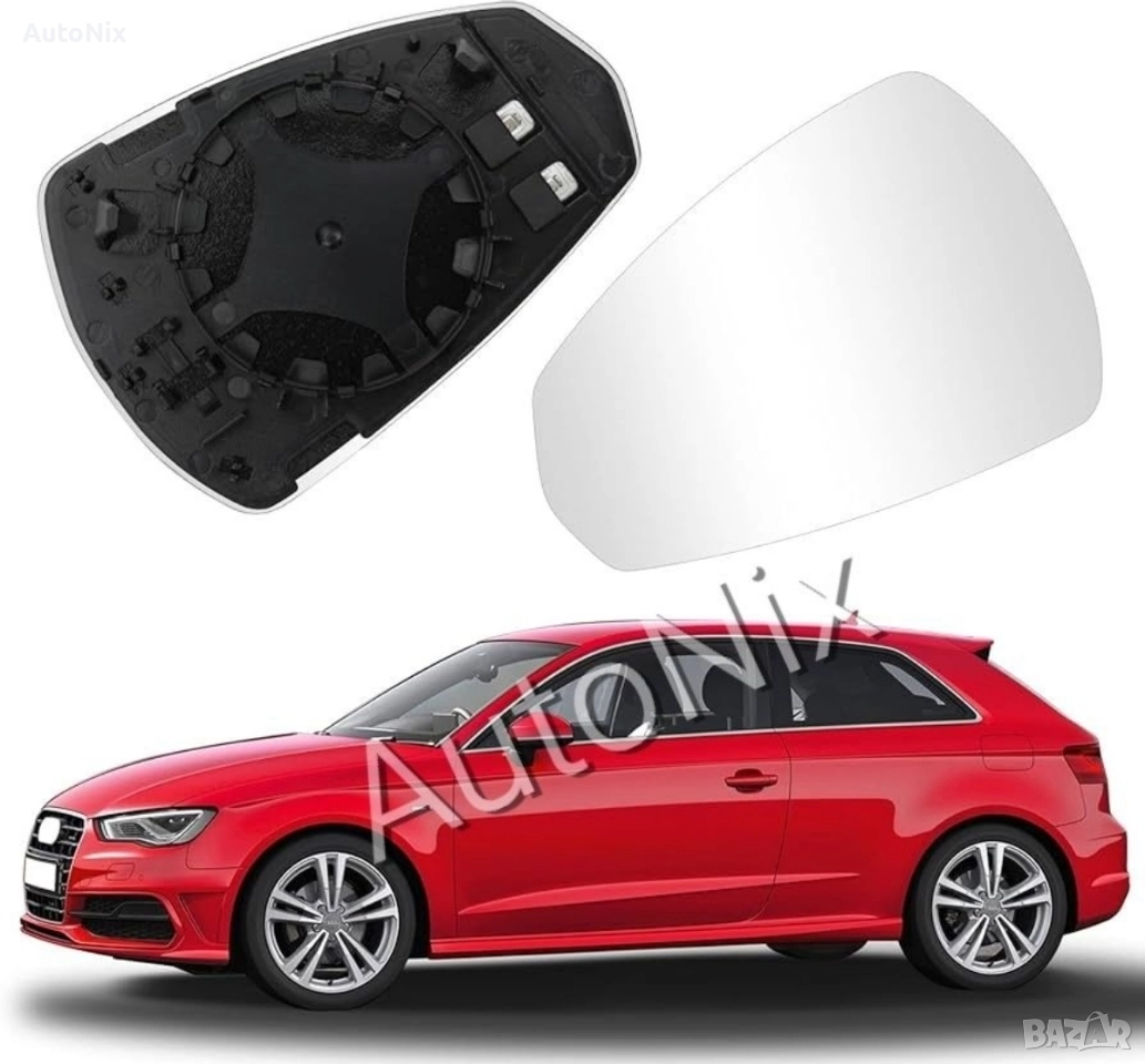 Стъкло за огледало за Audi A3 8V с подгрев за ауди а3 8в тонирано, снимка 1