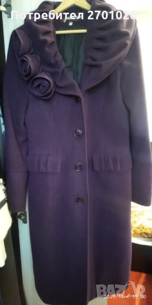 Елегантно лилаво палто, снимка 1