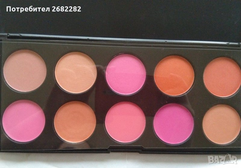 Професионална палитра руж 10 цвята - Нова, снимка 1