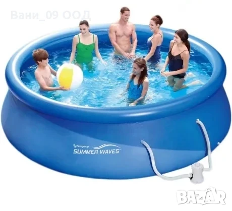Надуваем басейн с филтрираща помпа, снимка 1