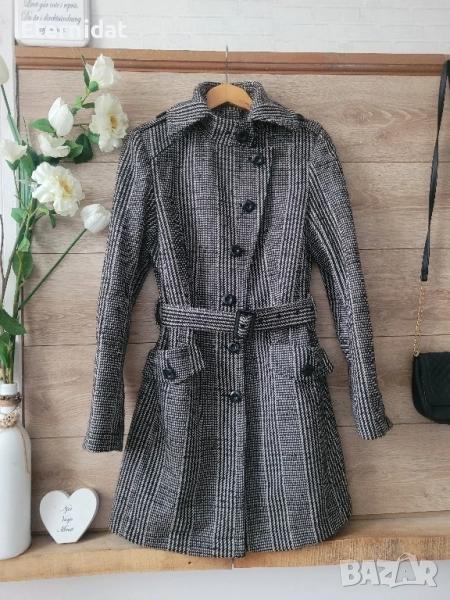 Палто с коланче AMISU вълна , снимка 1