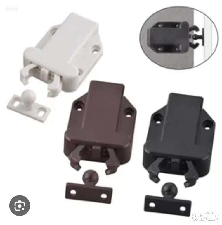 Система за отваряне с натискане, използва се в шкафове и чекмеджета., снимка 1