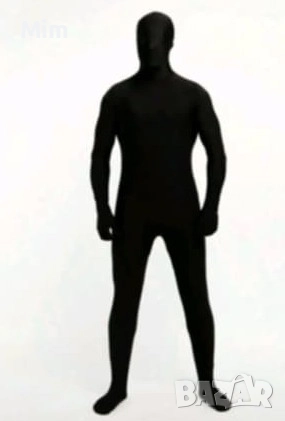 М/XL. Черен еластичен гащеризон покриващ цялото тяло , снимка 1