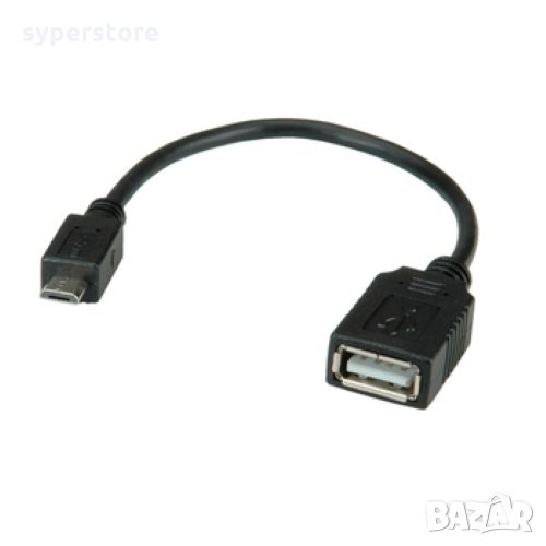 Кабел USB-A към Micro USB-B 2.0 Roline 11.99.8311 Черен USB-A to Micro USB-B M/M OTG, снимка 1