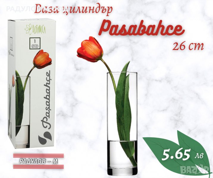 Ваза цилиндър Pasabahce Botanica 26 см / 800031, снимка 1