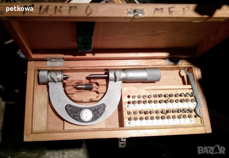 Резбомер микрометър с накрайници за определяне на резби комплект, снимка 1