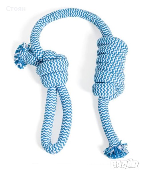 Въже за играчка за куче 63см - синьо, снимка 1