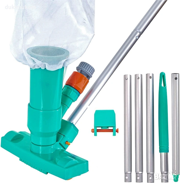 Ръчна прахосмукачка за почистване на басейн, с алуминиева дръжка, снимка 1