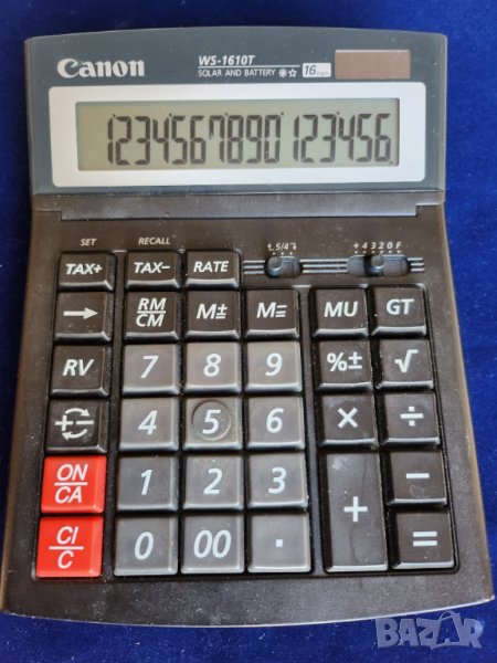 калкулатор CANON WS-1610T (шестнадесет разряден), работещ, удобен за офис/магазин..., снимка 1