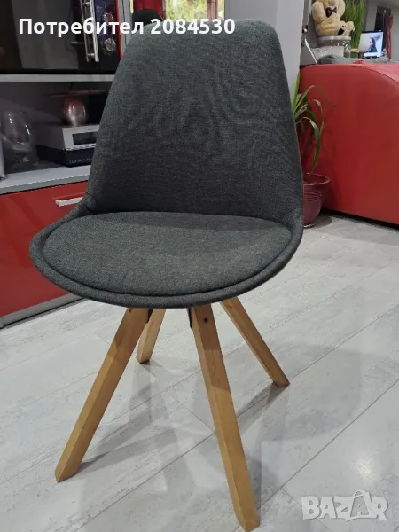  Стол - крака бук и дамаска, снимка 1