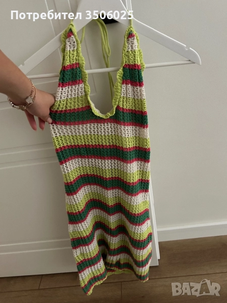 Продавам плетено шарена рокля , снимка 1