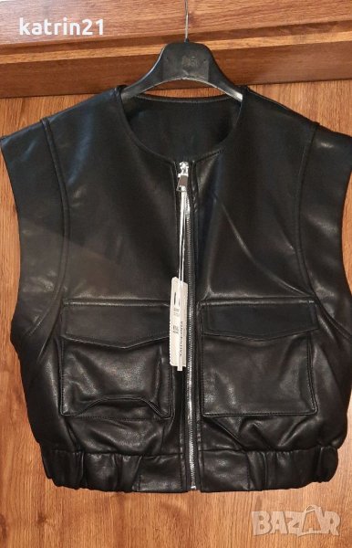 Ново кожено елече S-M размер, снимка 1