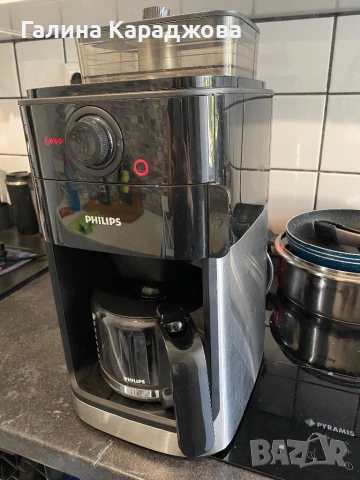 Шварц кафемашина с мелачка Philips Grind & Brew Filter (HD7767/00)