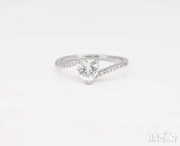 Сребърно колие сърце Priscilla+гривна сърце Love Annunziata+Сребърен пръстен сърце Ennio, снимка 14 - Гривни - 53053401