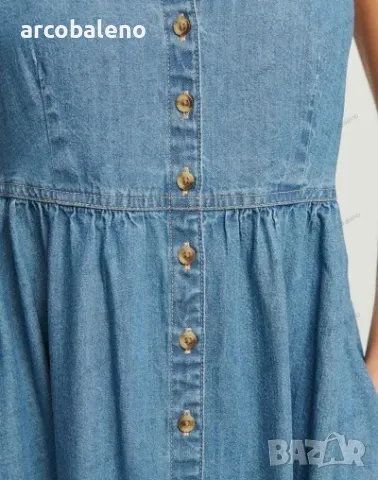 Модна дамска дънкова рокля с презрамки, снимка 2 - Рокли - 48585796