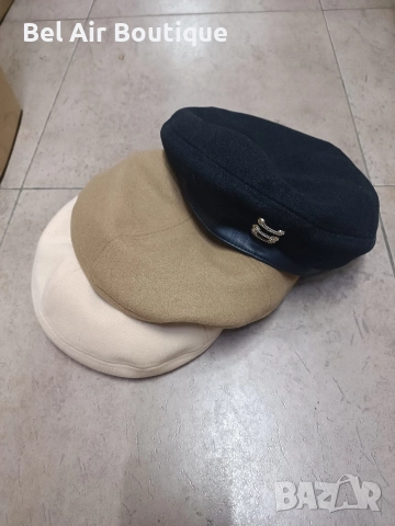 Дамска шапка, барета, снимка 3 - Шапки - 52644144