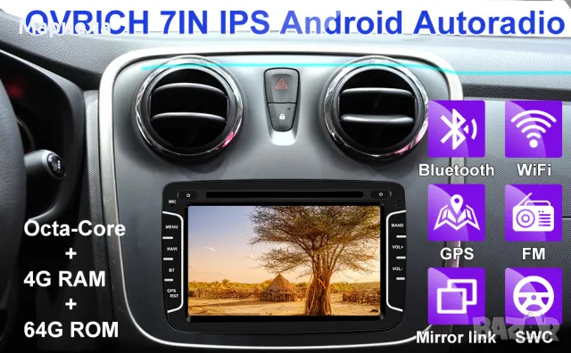 OVRICH с Android за Dacia Duster Renault Logan Sandero Радио Стерео Мултимедия с безжична Carplay 