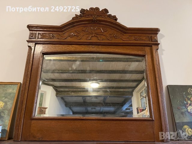 Огледало кристално антикварно дърворезба, снимка 2 - Огледала - 44430490