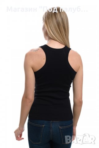 Нов дамски черен потник с трансферен печат Голяма котва, морски, снимка 5 - Потници - 29964676