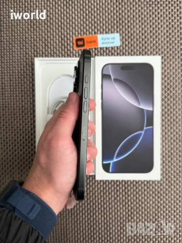 НОВ❗️iPhone 16 Pro MAX Лизинг от 76л/м Black Titanium  ГАРАНЦИЯ❗️256GB❗️черен, снимка 3 - Apple iPhone - 52089777