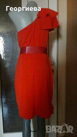 Оранжево червена еластична рокля ПРОМОЦИЯ🍀👗М,L🍀👗, снимка 5 - Рокли - 29831083