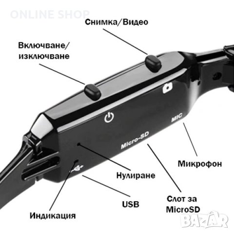 2в1 Слънчеви очила с опция с камера Mobile Eyewear Recorder, снимка 2 - Други - 31324026