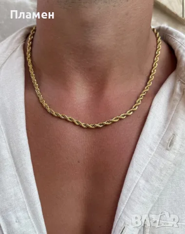 Златист синджир SAVA Amsterdam Rope Chain 5MM 18K