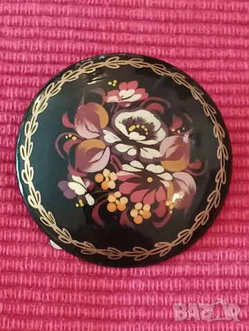 Дървена ръчно изработена и рисувана брожка, СССР. , снимка 6 - Антикварни и старинни предмети - 47547364