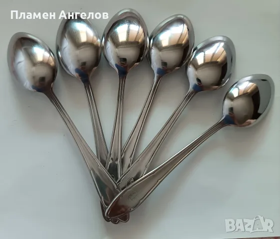 Комплект от 6 броя лъжици "Петко Денев" Габрово , снимка 4 - Прибори за хранене, готвене и сервиране - 55945757