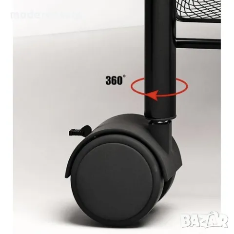 Мобилна кухненска метална етажерка 3 реда, снимка 5 - Органайзери - 49862143