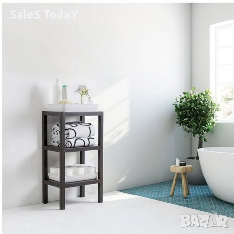 Рафт на 3 нива, Етажерка, дървен ефект, 38x29x73,5 см