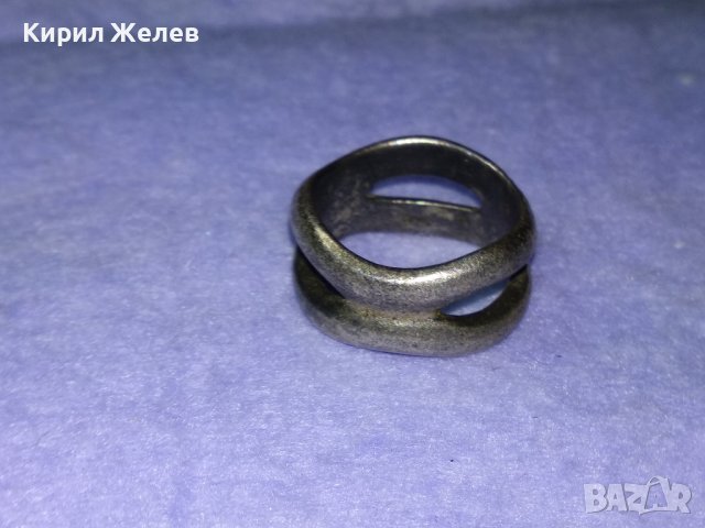СТАР СРЕБЪРЕН АЖУРЕН ВИНТИДЖ АРТ ПРЪСТЕН ОКСИДИРАНО СРЕБРО 925 ПРОБА 40013, снимка 10 - Пръстени - 42843735