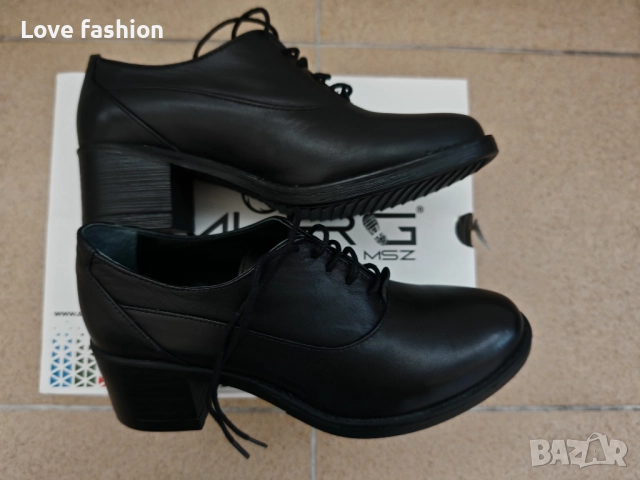Черни Оксфорд класически обувки от естествена кожа , снимка 3 - Дамски ежедневни обувки - 52538157