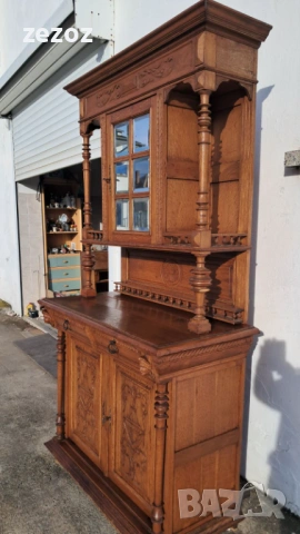 Антикварен шкаф масив №30, снимка 2 - Шкафове - 53259246