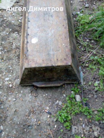 Старо дървено корито с метален обков неръждавейка, снимка 4 - Антикварни и старинни предмети - 36679317