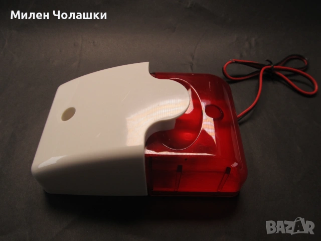 Сирена за аларма със стробоскоп - 12V, снимка 4 - Други - 53121563