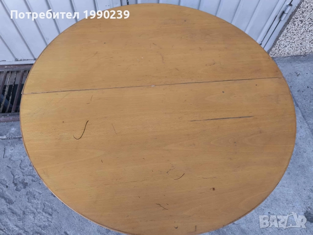 Кухненска маса разтегателна с диаметър 101 см. – масив, снимка 7 - Маси - 51537398