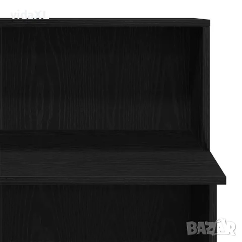 vidaXL Рецепционно бюро черно 100x50x103,5 cm Инженерна дървесина, снимка 8 - Бюра - 56148291