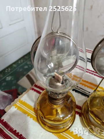 Чифт газени лампи, снимка 2 - Антикварни и старинни предмети - 56449106