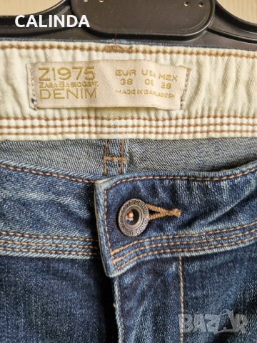 Zara дънки тъмносин деним, снимка 7 - Дънки - 42756769