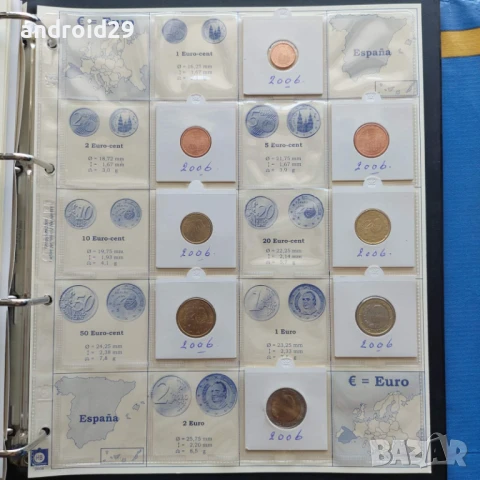 Евро монети 1c-2 Euro 2006 г. на първите 12 членки на Европейския Съюз, снимка 16 - Нумизматика и бонистика - 50604360