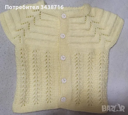 Бебешко елече ръчно плетиво , снимка 2 - Жилетки и елечета за бебе - 39646721